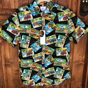 Cactus man short sleeve button up shirt new with tag